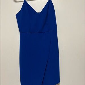 DO+BE Cobalt Blue V-Neck Mini Sheath Dress